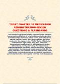 YOOST CHAPTER 35 MEDICATION  ADMINISTRATION REVIEW  QUESTIONS & FLASHCARDS