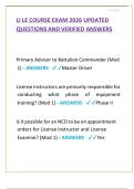 LI&sol;LE COURSE EXAM 2026 UPDATED QUESTIONS AND VERIFIED ANSWERS