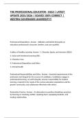 THE PROFESSIONAL EDUCATOR - D663 &vert; LATEST UPDATE 2025&sol;2026 &vert; SOLVED 100&percnt; CORRECT &vert; WESTRN GOVERNORS UNIVERSITY&excl;&excl;