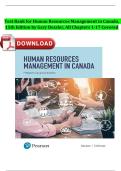 Test Bank for Human Resources Management in Canada&comma; 15th Edition by Gary Dessler&comma; All Chapters 1-17 Covered