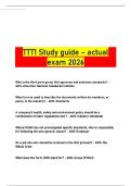 TTT1 Study guide &ndash; actual exam 2026
