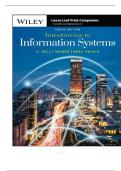 TEST BANK FOR Introduction to Information Systems 10th Edition by R&period; Kelly Rainer&comma; Brad Prince ISBN&colon;978-1394165711 COMPLETE GUIDE ALL CHAPTERS COVERED 100&percnt; VERIFIED A&plus; GRADE ASSURED&excl;&excl;&excl;&excl;&excl;NEW LATEST UPDATE&excl;&excl;&excl;&excl;&excl;&excl;