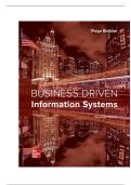 TEST BANK FOR Business Driven Information Systems 7th Edition by Paige Baltzan ISBN&colon; 978-1260262483 COMPLETE GUIDE ALL CHAPTERS COVERED 100&percnt; VERIFIED A&plus; GRADEASSURED&excl;&excl;&excl;&excl;&excl;&excl;NEW LATEST UPDATE&excl;&excl;&excl;&excl;