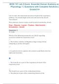 BIOD 151 &ndash; Lab 2 Exam&colon; Essential Human Anatomy and Physiology I &ndash; Questions with Complete Solutions &lpar;Graded A&plus;&rpar; 2026&sol;2027