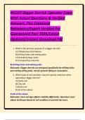 NCCCO Digger Derrick Operator Exam With Actual Questions & Verified Answers&comma; Plus Explained Rationales&sol;Expert Verified For Guaranteed Pass 2026&sol;Latest Updated&sol;Instant Download Pdf
