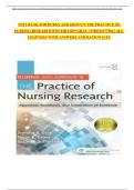 Burns and Grove&rsquo;s The Practice of Nursing Research &lpar;8th Edition&rpar; by Gray &ndash; ISBN 9780323377584 &ndash; Complete Test Bank with Answers and Rationales