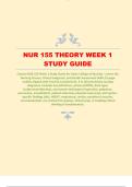 NUR 155 THEORY WEEK 1  STUDY GUIDE &vert; LATEST UPDATE 2026&sol;2027