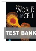 TEST BANK FOR Becker's World of the Cell 10th Edition by Jeff Hardin&comma; Gregory Bertoni&comma; Lewis Kleinsmith ISBN&colon; 978-0135259498 COMPLETE GUIDE ALL CHAPTERS COVERED 100&percnt; VERIFIED A&plus; GRADE ASSURED&excl;&excl;&excl;&excl;NEW LATEST UPDATE&excl;&excl;&excl;&excl;&excl;