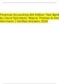 Financial Accounting 6th Edition Test Bank by David Spiceland&comma; Wayne Thomas & Don Herrmann &vert; Verified Answers 2026