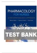 TEST BANK FOR Pharmacology for Nurses&colon; A Pathophysiologic Approach 5th Edition by Michael Adams&comma; Norman Holland&comma; Carol Urban ISBN&colon; 978-0134255163 COMPLETE GUIDE ALL CHAPTERS COVERED 100&percnt; VERIFIED A&plus; GRADE ASSURED&excl;&excl;&excl;&excl;&excl;NEW LATEST UPDATE&excl;&excl;&excl;&excl;&excl;