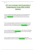 ATI- Gas Exchange And Oxygenation &vert; Comprehensive Exam With Verified Answers