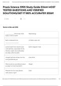 Praxis Science 5905 Study Guide EXAM MOST TESTED QUESTIONS AND VERIFIED SOLUTIONS&sol;GET IT 100&percnt; ACCURATE&excl;&excl; 2026&excl;&excl;