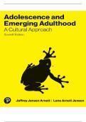 TEST BANK FOR Adolescence and Emerging Adulthood&colon; A Cultural Approach 7th Edition by Jeffrey Jensen Arnett ISBN&colon; 978-0138063245 COMPLETE GUIDE ALL CHAPTERS COVERED 100&percnt; VERIFIED A&plus; GRADE ASSURED&excl;&excl;&excl;&excl;&excl;NEW LATEST UPDATE&excl;&excl;&excl;&excl;&excl;&excl;
