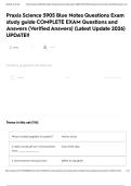 Praxis Science 5905 Blue Notes Questions Exam study guide COMPLETE EXAM Questions and Answers &lpar;Verified Answers&rpar; &lpar;Latest Update 2026&rpar; UPDATE&excl;&excl; 