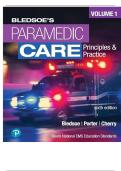 TEST BANK FOR Paramedic Care&colon; Principles & Practice&comma; Volume 1 6th Edition by Bryan Bledsoe&comma; Robert Porter&comma; Richard Cherry ISBN&colon; 978-0136895299 COMPLETE GUIDE ALL CHAPTERS COVERED 100&percnt; VERIFIED A&plus; GRADE ASSURED&excl;&excl;&excl;&excl;NEW LATEST UPDATE&excl;&excl;&excl;&excl;&excl;