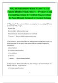 NSG 6440 Predictor Final Exam V1&ndash;V3 &vert;  Family Health Practicum IV &ndash; Primary Care  &vert; Actual Questions & Verified Answers&vert;Sure  To Pass&vert;Already Graded A&plus;&vert;Latest Release