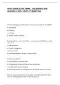 OPSM 330 PRACTICE EXAM 1 &vert; QUESTIONS AND ANSWERS &vert; WITH COMPLETE SOLUTION