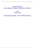 Solutions Manual Linear Algebra A Modern Introduction 4th Edition by David Poole