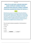 ABSA 4TH CLASS PART A REVIEW 2026&sol;2027  BANK COMPLETE CURRENT TESTING  QUESTION AND DETAILED CORRECT ANSWER  &lpar;VERIFIED&rpar; GUARANTEED PASS&sol;TOP-RATED A&plus;&period;