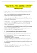 RD Exam Domain 2 Topic D&colon; Monitoring & Evaluation &lpar;II MNT&rpar; with all Correct & 100&percnt; Verified Answers &vert;Updated to Pass