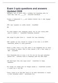 Exam 3 quiz questions and answers Updated 2026