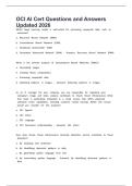 OCI AI Cert Questions and Answers Updated 2026