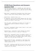 CCHN Exam Questions and Answers Updated 2026