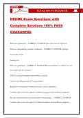 NRCME Exam Questions with Complete Solutions 100&percnt; PASS GUARANTEE