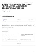 NURS 100 EXAM QUESTIONS WITH CORRECT VERIFIED ANSWERS LATEST UPDATE &lpar;2026&sol;2027&rpar; GUARANTEED PASS