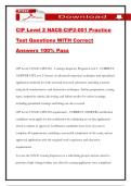 CIP Level 2 NACE-CIP2-001 Practice Test Questions WITH Correct Answers 100&percnt; Pass