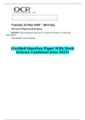 2025 AS Level Physical Education H155&sol;02 Psychological and socio-cultural themes in physical education &lpar;Verified Question Paper With Mark Scheme Combined June 2025&rpar;