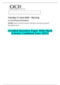 2025 A Level Physical Education H555&sol;03 Socio-cultural issues in physical activity and sport &lpar;Verified Question Paper With Mark Scheme Combined June 2025&rpar;