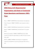 HPD Policy 2&period;01 Departmental Organization and Chain of Command Exam Questions and Answers 100&percnt; Pass