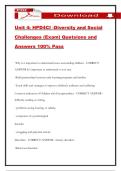Unit 4&colon; HPD4CI -Diversity and Social Challenges &lpar;Exam&rpar; Quetsions and Answers 100&percnt; Pass