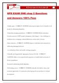 HPD EXAM ONE chap 2 Questions and Answers 100&percnt; Pass