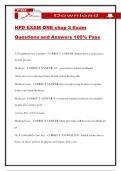 HPD EXAM ONE chap 3 Exam Questions and Answers 100&percnt; Pass