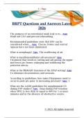 BRPT Questions and Answers Latest  2026 
