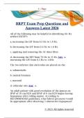 BRPT Exam Prep Questions and  Answers Latest 2026