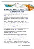 COA JCAHPO- CAEC Questions and  Answers Latest 2026 