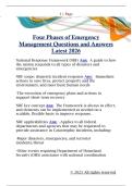 Four Phases of Emergency  Management Questions and Answers  Latest 2026