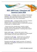 HEP 3600 Exam 1 Questions and  Answers Latest 2026
