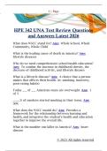 HPE 342 UNA Test Review Questions  and Answers Latest 2026