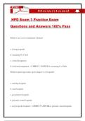 HPD Exam 1 Practice Exam Questions and Answers 100&percnt; Pass