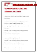 HPD EXAM 2 QUESTIONS AND ANSWERS 100&percnt; PASS