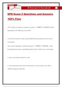 HPD Exam 4 Questions and Answers 100&percnt; Pass