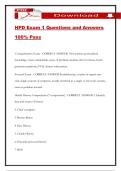 HPD Exam 1 Questions and Answers 100&percnt; Pass