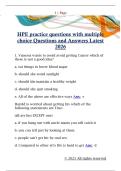 HPE practice questions with multiple  choice Questions and Answers Latest  2026