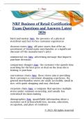 NRF Business of Retail Certification  Exam Questions and Answers Latest  2026