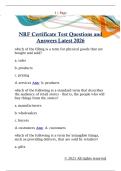 NRF Certificate Test Questions and  Answers Latest 2026