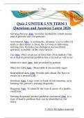 Quiz 2 UNITEK LVN TERM 1  Questions and Answers Latest 2026 